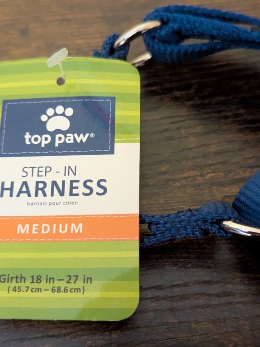 Top Paw Blue Step-in Adjustable Dog Harness sz M (girth 18-27 inches) NWT